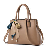Silk Decoration Women Bags Leather Womens Handbags Crossbody Bags