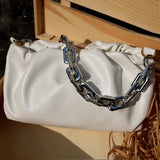 Silver Chain Women Handbag Soft Leather Cloud Bag Crossbody Bags Shoulder Bag
