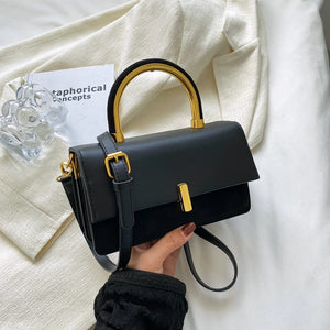 Women's PU Leather Crossbody Square Flap Shoulder Bag Tote Purse