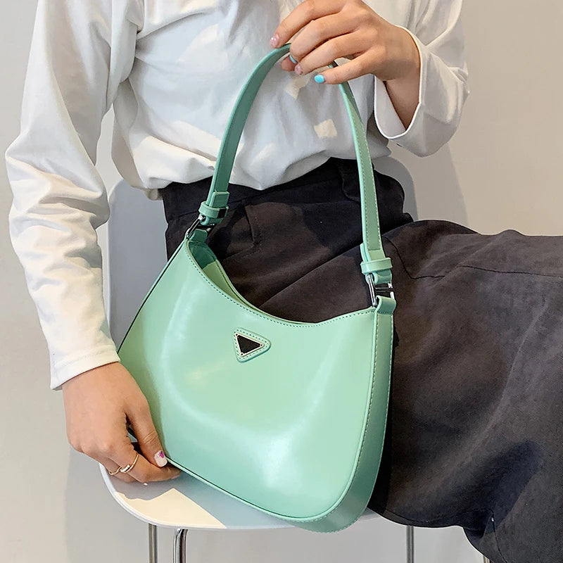 PU Leather Shoulder Bag for Women Spring Summer Handbag Party Totes