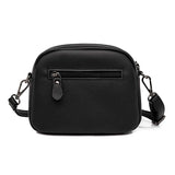Soft Cow Leather Small Shoulder Bags Women Double Zipper Messenger Bag