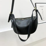 Soft Leather Handbags Solid Shoulder Crossbody Bag for Women