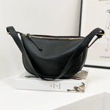 Soft Leather Handbags Solid Shoulder Crossbody Bag for Women