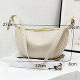Soft Leather Handbags Solid Shoulder Crossbody Bag for Women