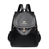 Soft Leather Backpack Women Large Capacity Purses Female Vintage Bag