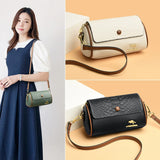 Barrel-shaped Soft Leather Handbag Shoulder Crossbody Bag for Women