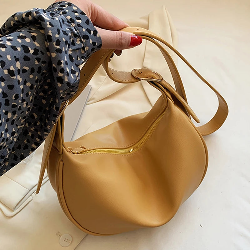 Soft Leather Shoulder Bag Women Crossbody Messenger Handbag Casual Totes