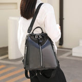 Soft PU Leather Women Backpack Casual Women Travel Backpack