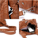 Soft Washed Pu Leather Shoulder Crossbody Bag for Women Ladies Purses and Handba