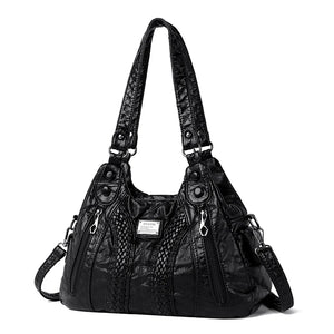 Soft Washed Pu Leather Crossbody Bag for Women