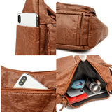 Soft Leather Shoulder Bags for Women Large Capacity Handbags