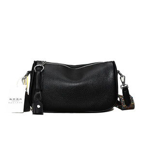 Solid Leather Shoulder Crossbody Bag For Women Handbag