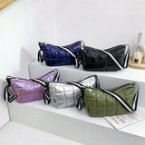 Winter Crossbody Down Bag Wide Shoulder Strap Messenger Bag Sac A Main