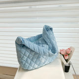 Winter Crossbody Down Bag Handbag with Wide Shoulder Strap