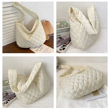 Winter Crossbody Down Bag Handbag Wide Shoulder Strap Messenger Pack