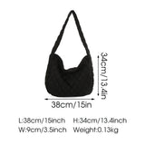 Winter Crossbody Down Bag Handbag Wide Shoulder Strap Messenger Pack