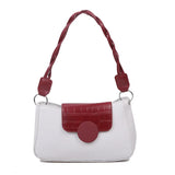 Square Flap Bag PU Leather Women's Handbag Stone Pattern Chain Shoulder