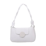 Square Flap Bag PU Leather Women's Handbag Stone Pattern Chain Shoulder
