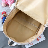 Striped Corduroy Backpack for Teens