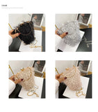 Heart Shaped Tassel Party Clutch Bag Top Handle Chain Shoulder Bag