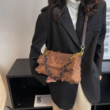 Canvas Tassel Shoulder Bag for Women Chain Crossbody Handbag and Purse