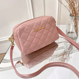 Tassel Small Messenger Bag For Women Lingge Embroidery Crossbody Bag