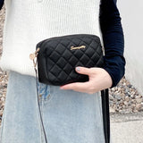 Tassel Small Messenger Bag For Women Lingge Embroidery Crossbody Bag