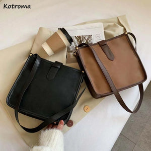 Vintage Women Shoulder Bags Crossbody PU Leather Handbags Large Totes