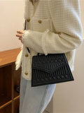 Thick Chains Shoulder Bag Lozenge Flap Crossbody Bag