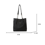 Large PU Leather Tote Bag for Women - Handbag for Students and Shoppers