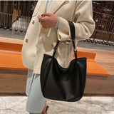 Women's Tote Bag PU Leather Large Handbag Shoulder Hand Female