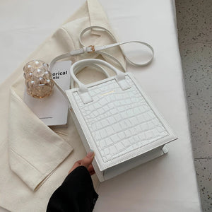 Crocodile Small Crossbody Bag Women Handbag Purse Leather Shoulder Lady