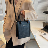 Crocodile Small Crossbody Bag Women Handbag Purse Leather Shoulder Lady