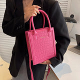 Crocodile Small Crossbody Bag Women Handbag Purse Leather Shoulder Lady