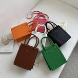 Crocodile Small Crossbody Bag Women Handbag Purse Leather Shoulder Lady