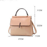 Women's Contrast Shoulder Bag Soft Leather Crossbody