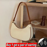 Women's PU Leather Half-moon Armpit Shoulder Bag