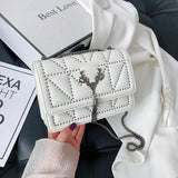 Vintage PU Leather Small Shoulder Crossbody Hand Bag Women Solid Purses Clutch