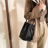 Vintage Crossbody Bucket Bag Woman Bag Female Shoulder Handbag