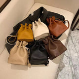 Vintage Crossbody Bucket Bag Woman Bag Female Shoulder Handbag