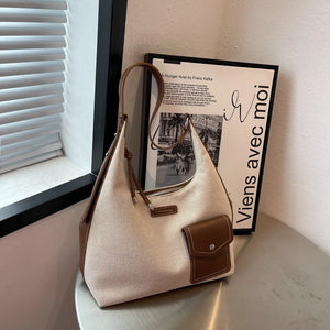 Vintage Canvas Shopper Bag Women Shoulder Handbag Lady Totes Pack Purse