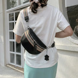 Waist Bag High Crossbody Chest Bags Soft Hip Pack Wide Shoulder Strap