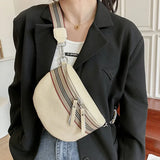 Waist Bag High Crossbody Chest Bags Soft Hip Pack Wide Shoulder Strap