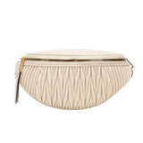Striped Leather Chest Bag Waist Bag Cross Body Bag
