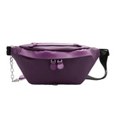 Leather Waist Bag Women Chest Bag Shoulder Pouch Female Fanny Pack