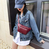 Leather Women Waist Bag Shoulder Bag Chest Bags Fanny Pack Travel Hip Waist Pack