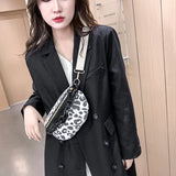 Canvas Hip pack Women Chain Fanny pack Crossbody Chest Bags Female Belt Bag