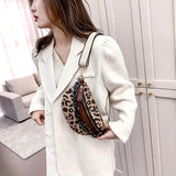 Canvas Hip pack Women Chain Fanny pack Crossbody Chest Bags Female Belt Bag