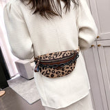 Canvas Hip pack Women Chain Fanny pack Crossbody Chest Bags Female Belt Bag