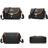 Women's Soft Leather Shoulder Bag - Casual Flip Bag Handbag